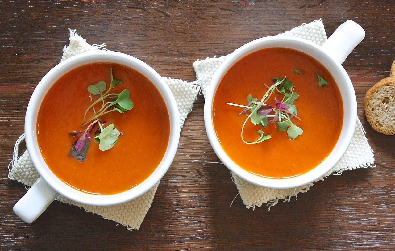 Two cups of soup.